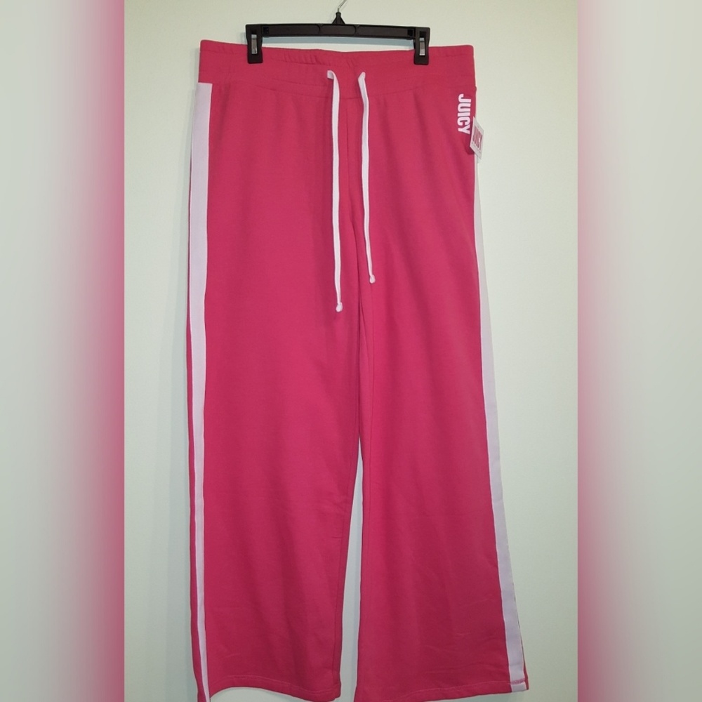Juicy Couture wide leg fleece pant size Large